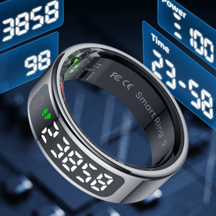 2025 COLMI R12 Smart Ring with Display Screen and Touch, Wireless Charging, Health Manager, 5 ATM Waterproof For Men Women