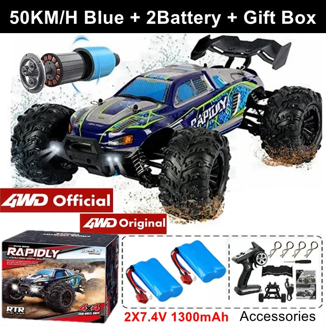 Remote Control Car off Road 4X4 RC High Speed Buggy Truck Super Brushless 50 or 80KM/H Fast Drift Racing Toy Kids Adults