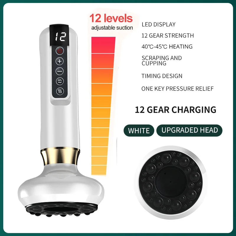 Electric Cupping Massager – Vacuum Suction, Guasha Scraping, Infrared Heat, Anti-Cellulite & Slimming Therapy