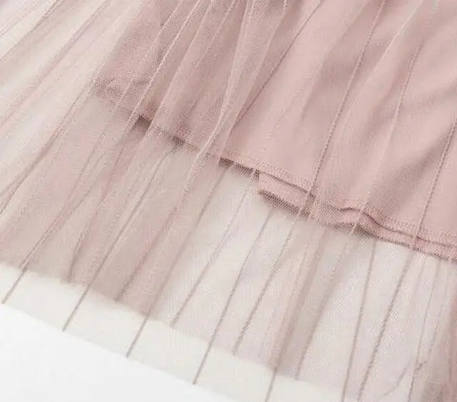 Customizable Deep V Mesh Sling Halter Dress Skirts