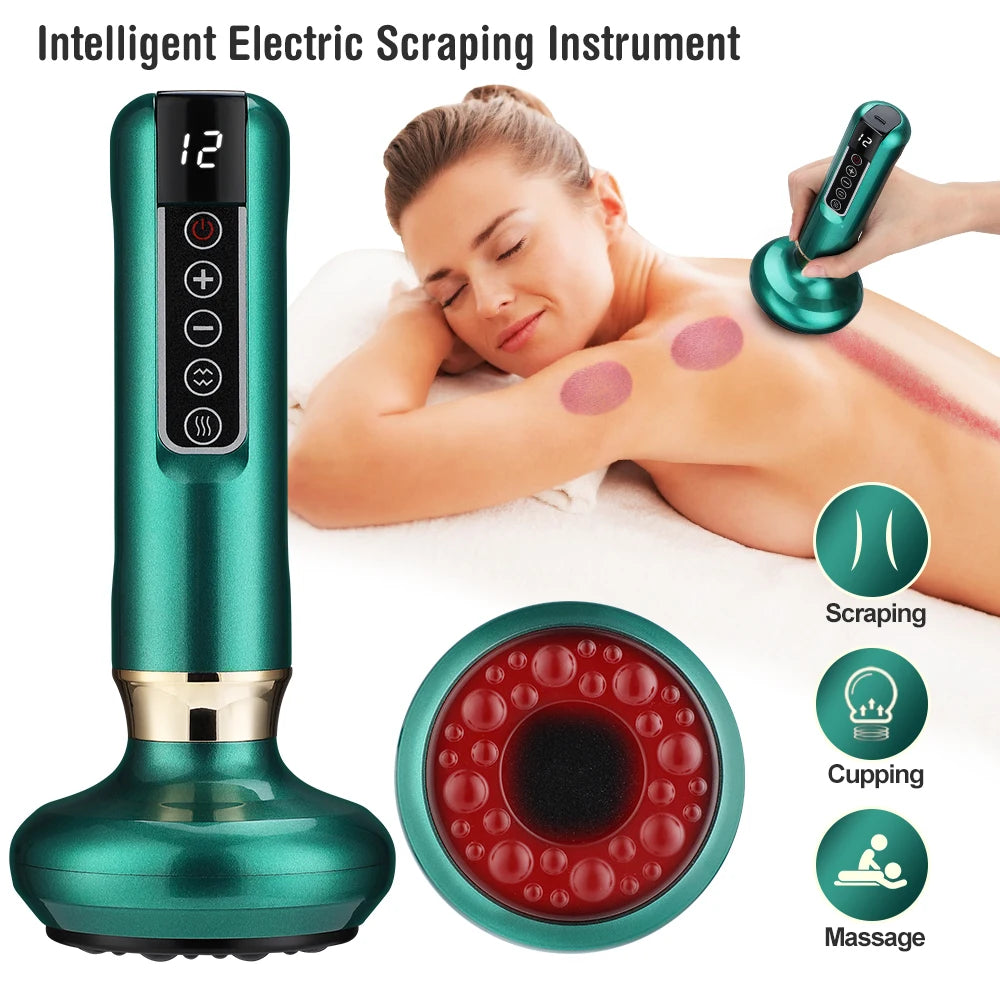 Electric Cupping Massager – Vacuum Suction, Guasha Scraping, Infrared Heat, Anti-Cellulite & Slimming Therapy