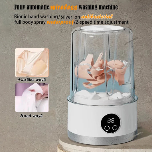 New Wireless Washing Machine – Portable Travel Laundry Cup for Underwear & Socks