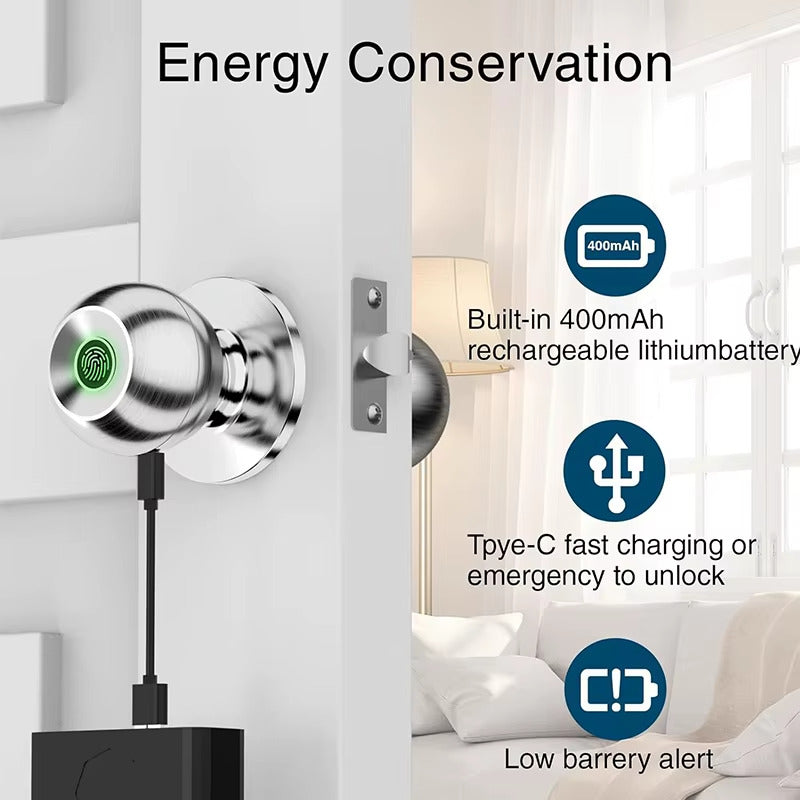 Smart Fingerprint Door Lock – Keyless Entry with Tuya App & Bluetooth