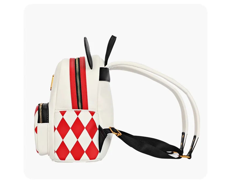 Chip & Dale Double Strap Shoulder Bag Stitch Cartoon PU Leather Printing  Fashion Bag Purse Birthday Gift for Friends