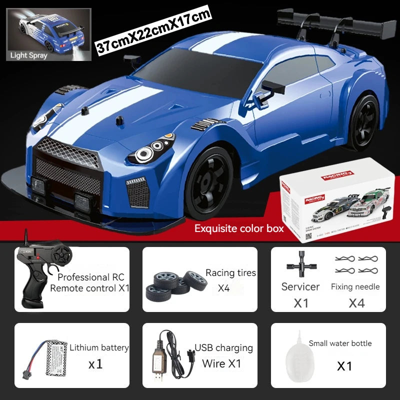 AE86 1: 16 Racing Drift CAR with Remote Control Toys RC Car Drift High-Speed Race Spray 4WD 2.4G Electric Sports Vehicle Gifts