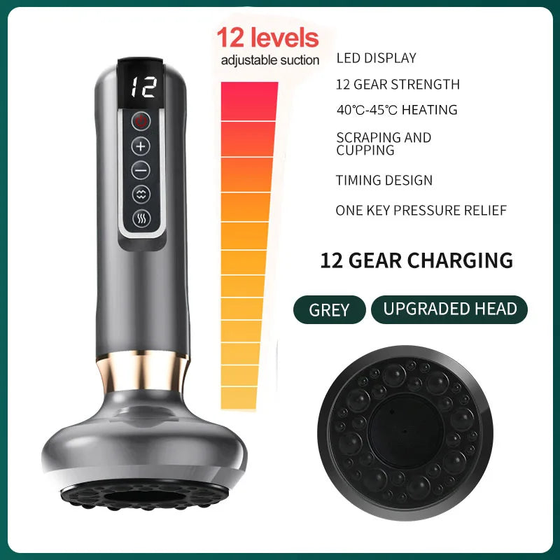 Electric Cupping Massager – Vacuum Suction, Guasha Scraping, Infrared Heat, Anti-Cellulite & Slimming Therapy