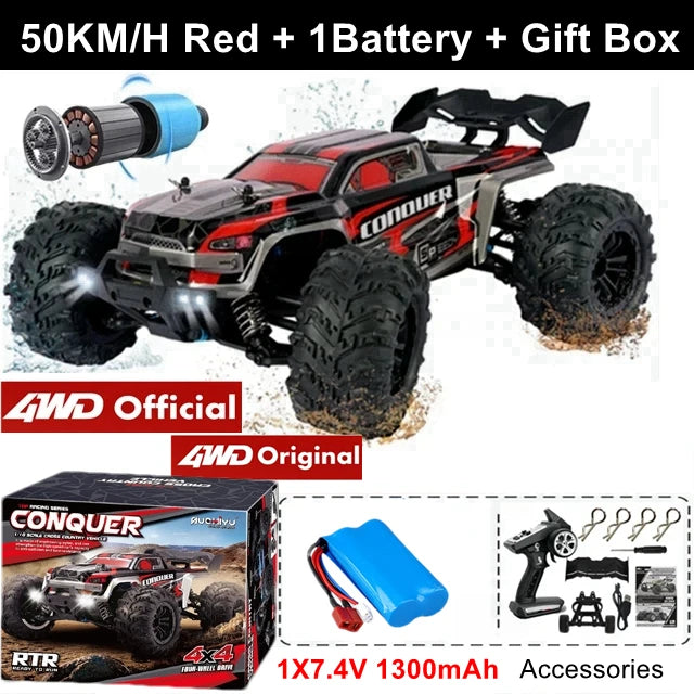 Remote Control Car off Road 4X4 RC High Speed Buggy Truck Super Brushless 50 or 80KM/H Fast Drift Racing Toy Kids Adults