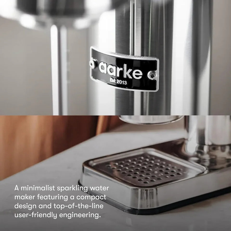 Sparkling & Seltzer Water Maker-Soda Maker with PET Bottle (Stainless Steel)
