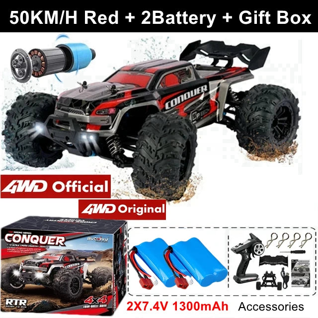 Remote Control Car off Road 4X4 RC High Speed Buggy Truck Super Brushless 50 or 80KM/H Fast Drift Racing Toy Kids Adults