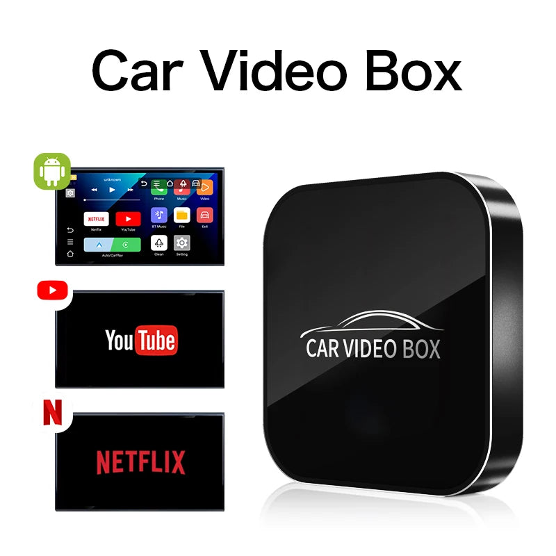ACODO New 3in1 Car Video Smart Box Android 12 Wireless Carplay Adapter Android Auto For YouTube Netflix Dual WiFi Function