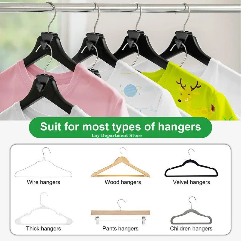 12pcs Closet Hangers Connector Triangle Closet Extender Clips Wardrobe Clothes Coat Connector Hook Organizer Hanger Space Saving
