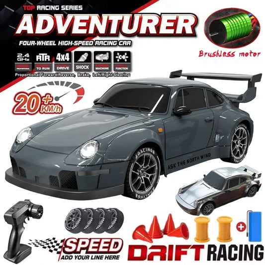 4WD Remote Control Drift Car – 1:24 Mini High-Speed RC Racing Car for Kids & Adults