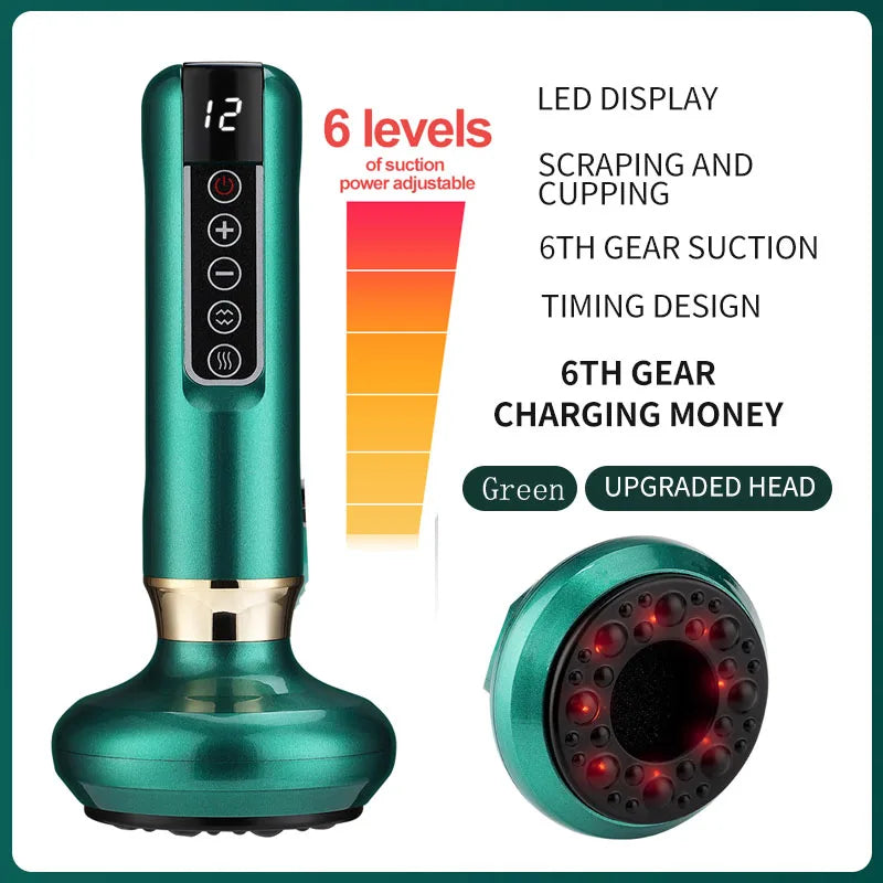 Electric Cupping Massager – Vacuum Suction, Guasha Scraping, Infrared Heat, Anti-Cellulite & Slimming Therapy