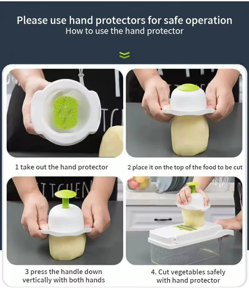 Multifunctional Vegetable Cutter – Grater & Shredder