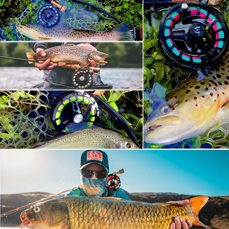 Maximumcatch AVID PRO Nymph 3/5wt Fly Fishing Reel with Full Frame Body Super Large Arbor Light Weight Fly Reel