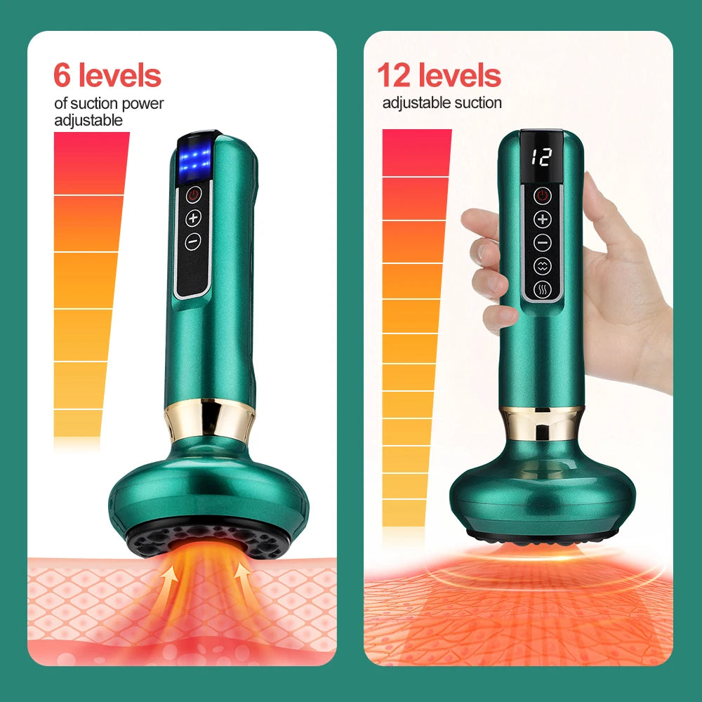 Electric Cupping Massager – Vacuum Suction, Guasha Scraping, Infrared Heat, Anti-Cellulite & Slimming Therapy