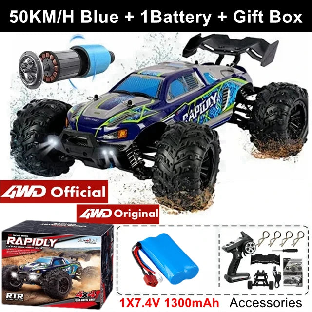 Remote Control Car off Road 4X4 RC High Speed Buggy Truck Super Brushless 50 or 80KM/H Fast Drift Racing Toy Kids Adults
