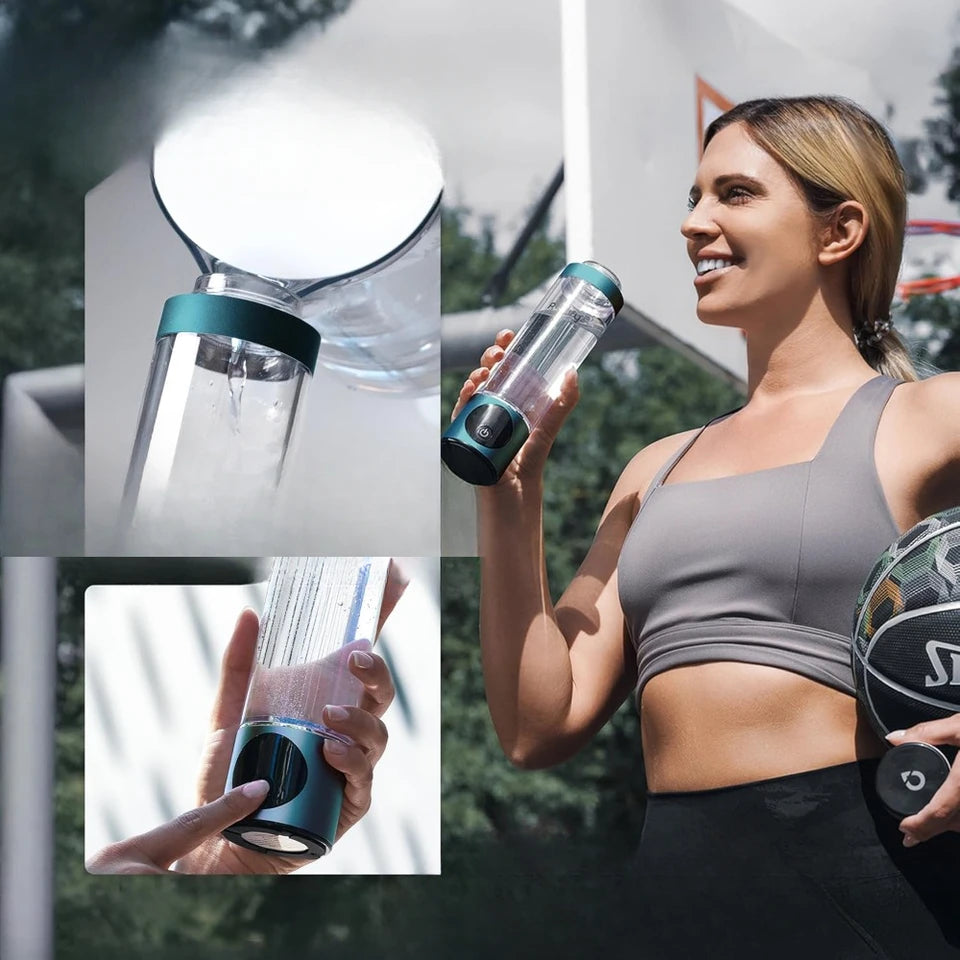 with SPE/PEM Technology, Alternative for Hydrogen Water Pitcher, Water Ionizer, Hydro Water Bottle for Health (Turquoise)