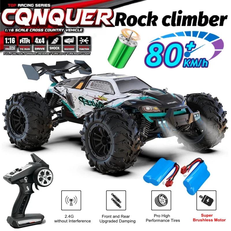 Remote Control Car off Road 4X4 RC High Speed Buggy Truck Super Brushless 50 or 80KM/H Fast Drift Racing Toy Kids Adults