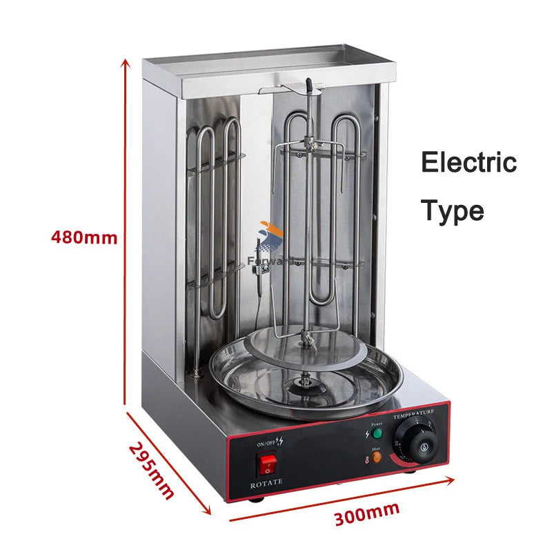 Automatic Rotating BBQ Grill For Commercial Household Heating Pipe Electric Doner Kebab Grill Shawarma Machine