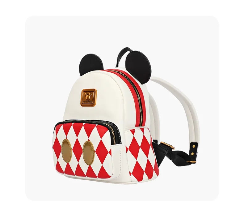 Chip & Dale Double Strap Shoulder Bag Stitch Cartoon PU Leather Printing  Fashion Bag Purse Birthday Gift for Friends