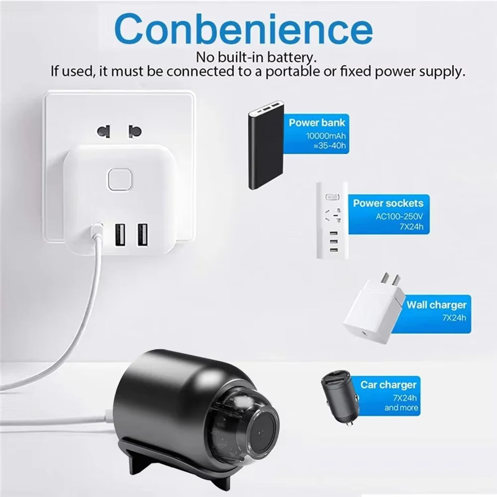 X5 Mini HD 1080P WiFi Camera – Compact & Portable