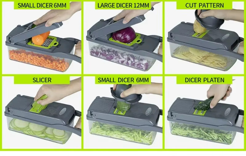 Multifunctional Vegetable Cutter – Grater & Shredder