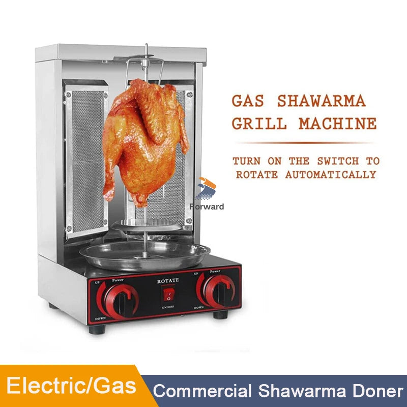 Automatic Rotating BBQ Grill For Commercial Household Heating Pipe Electric Doner Kebab Grill Shawarma Machine