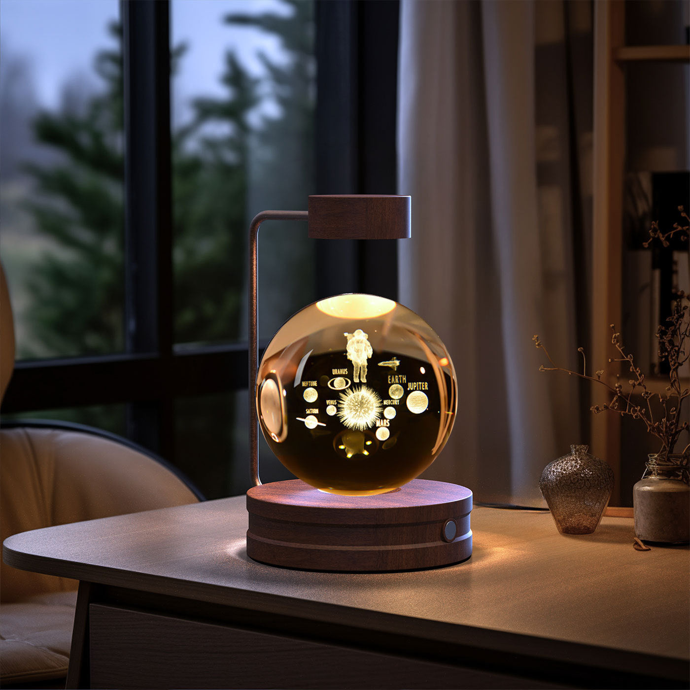Cosmic Dinosaur Crystal Ball Night Lamp