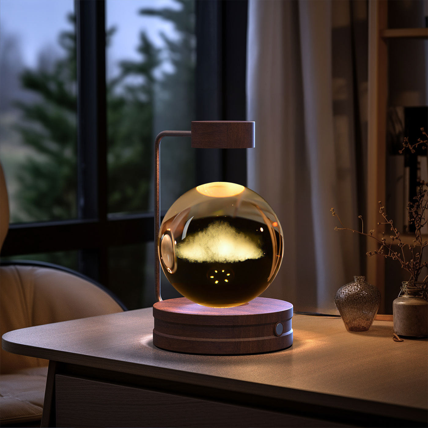 Cosmic Dinosaur Crystal Ball Night Lamp