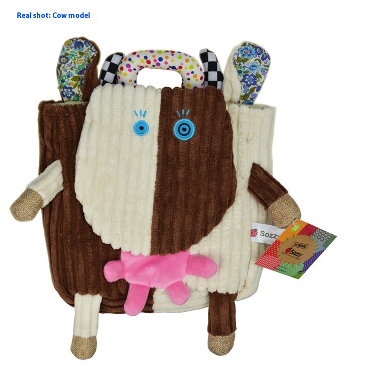 Children’s Cartoon Cow School Bag – Plush Animal Backpack for Kids | Breathable & Wear-Resistant