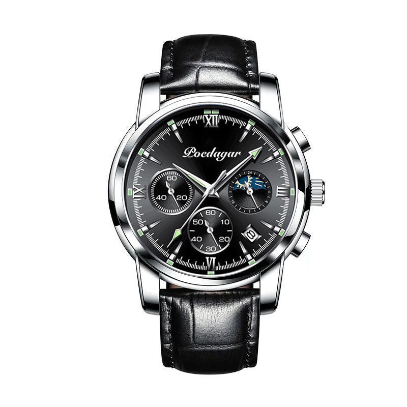 Multifunctional Luminous Waterproof Quartz Watch for Men