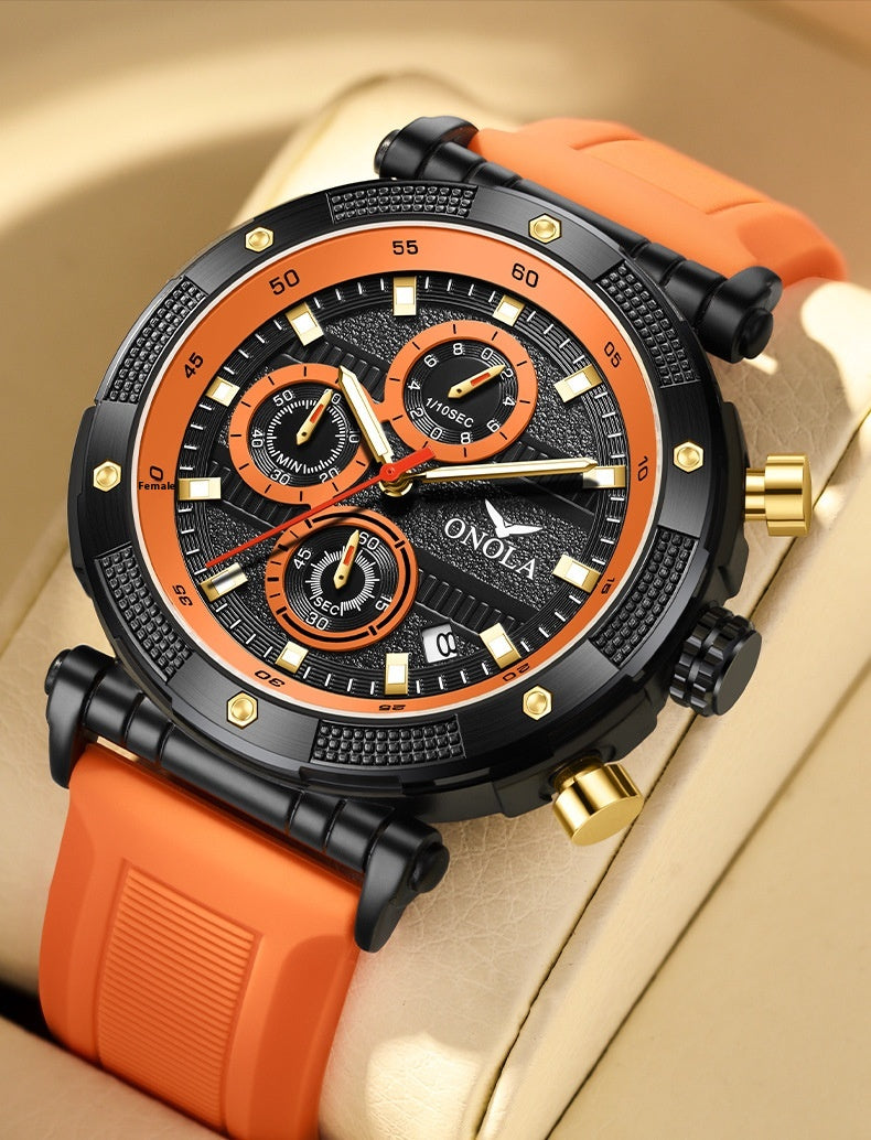Fashion New Multi-functional Quartz Tape Watch Waterproof