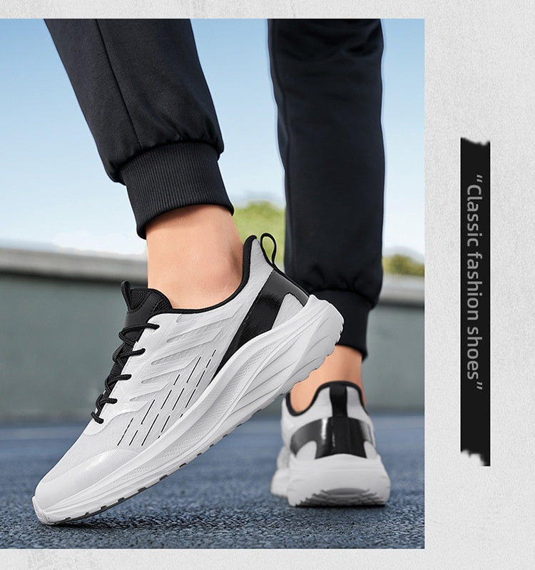 Lightweight Soft Sole Sneakers for Men – Breathable Mesh Tennis Shoes with Non-Slip Sole & Stylish Color Matching
