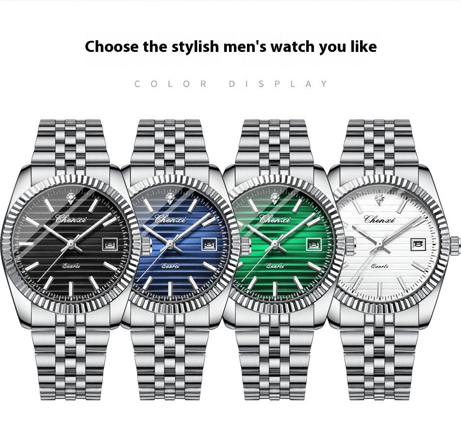 Business Calendar Luminous Waterproof Quartz Watch