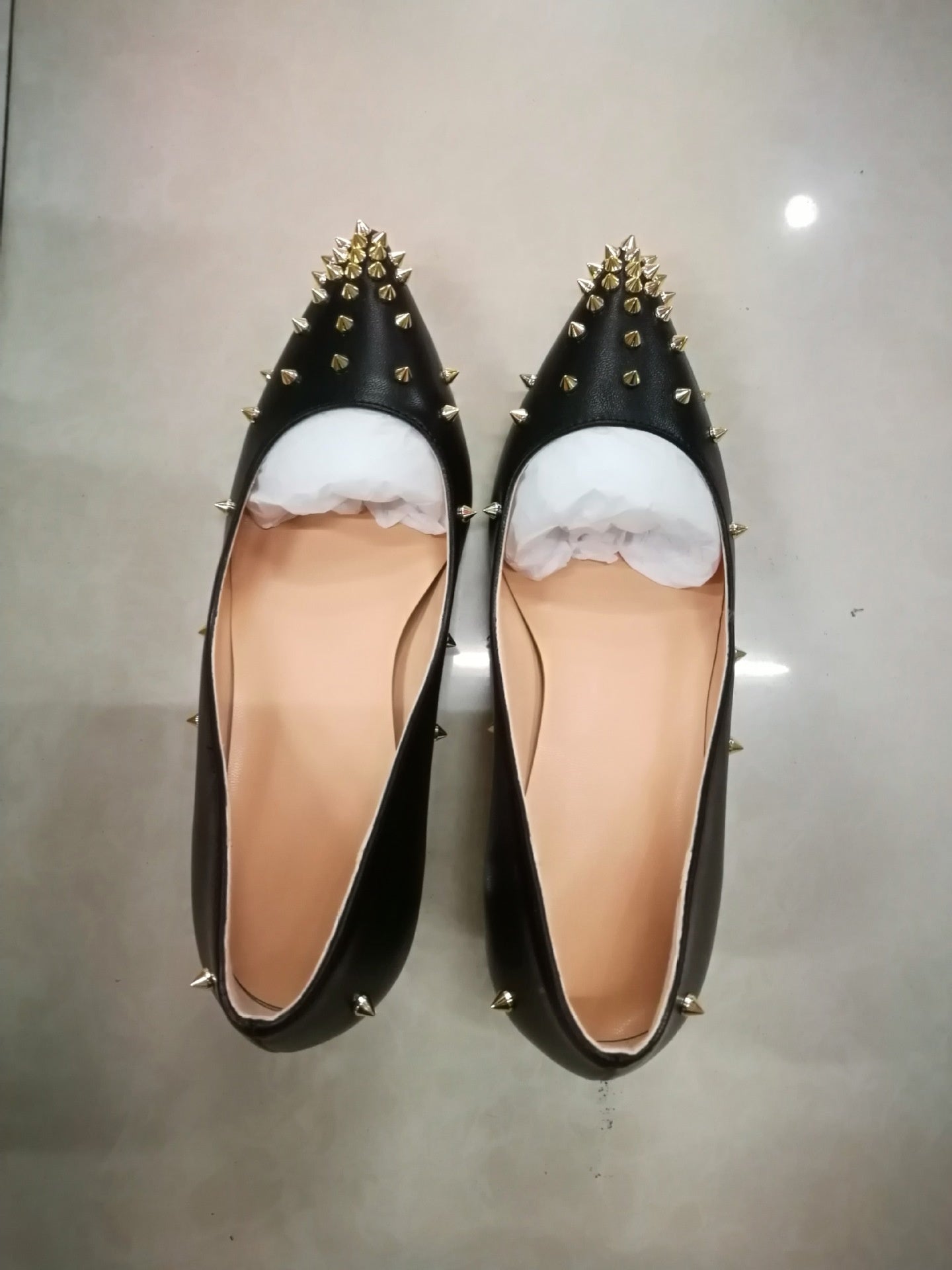 Custom Rivet Stiletto Heels for Women – Pointed Toe Pumps | 8CM & 10CM | Sizes 34–45