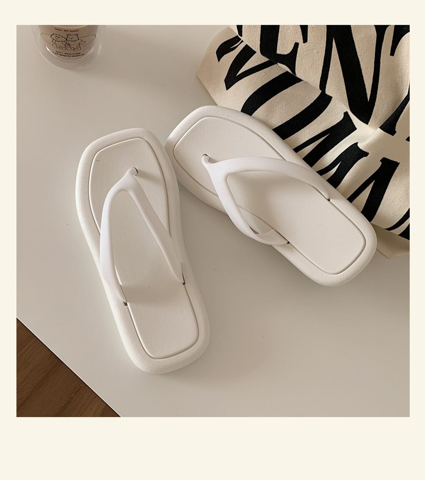 Fashion Solid Color Flip-Flops – Women’s Soft Bottom PVC Slippers for Everyday Comfort