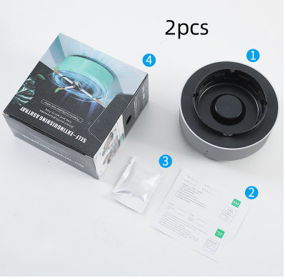 Portable Smoke Removal Ashtray – Automatic Air Purifier with Anion Filtration for Car & Home Use