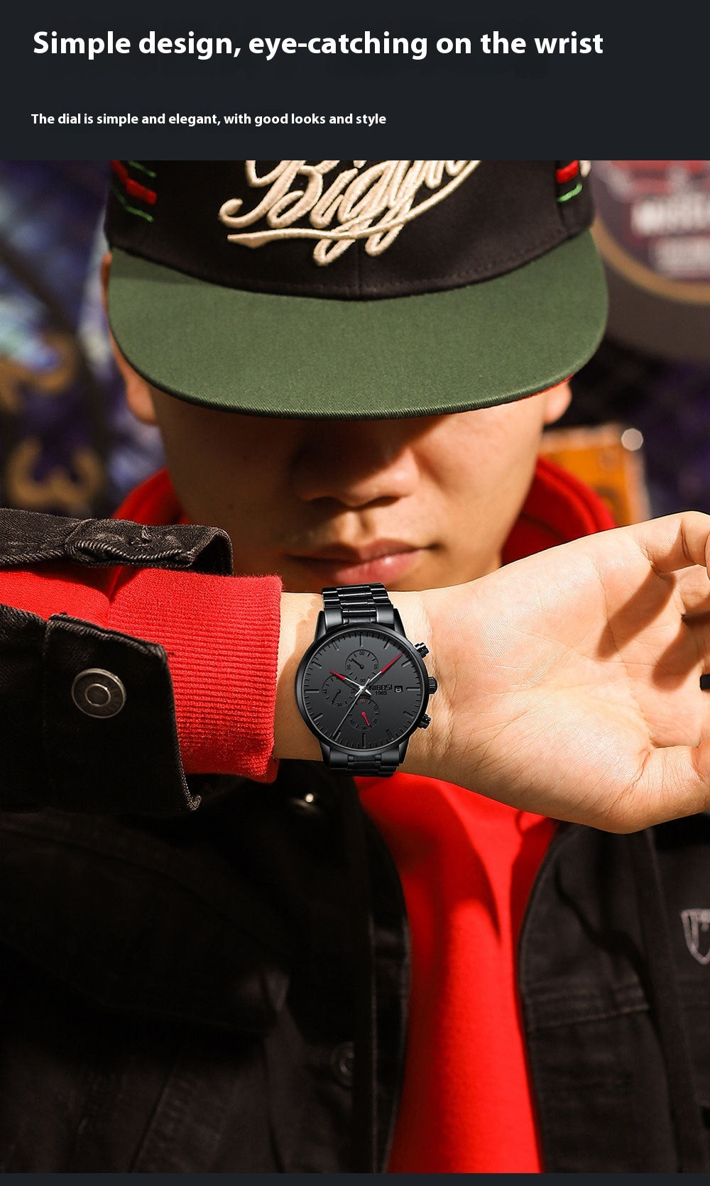 Men's Multi-functional Anti-luminous Quartz Watch