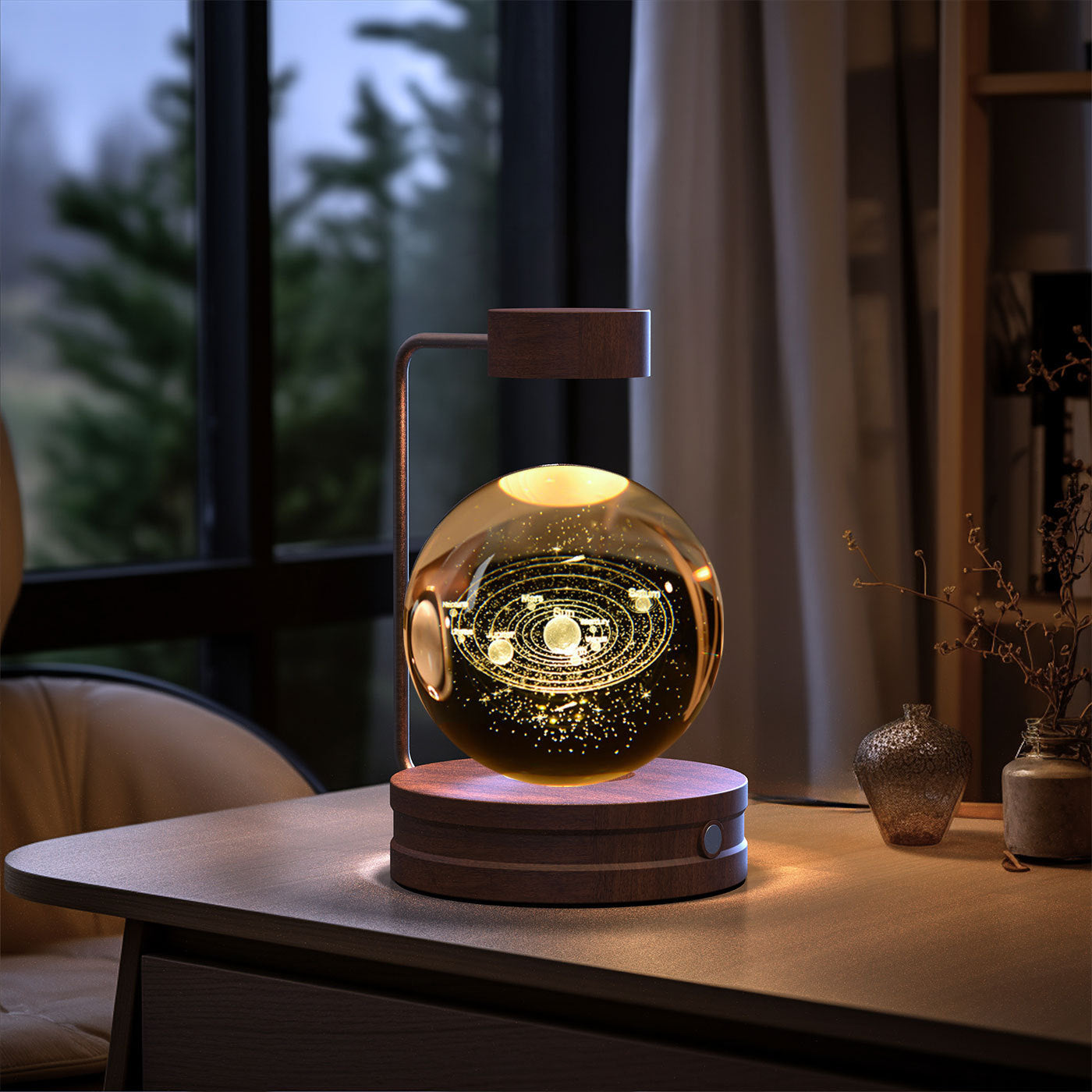 Cosmic Dinosaur Crystal Ball Night Lamp