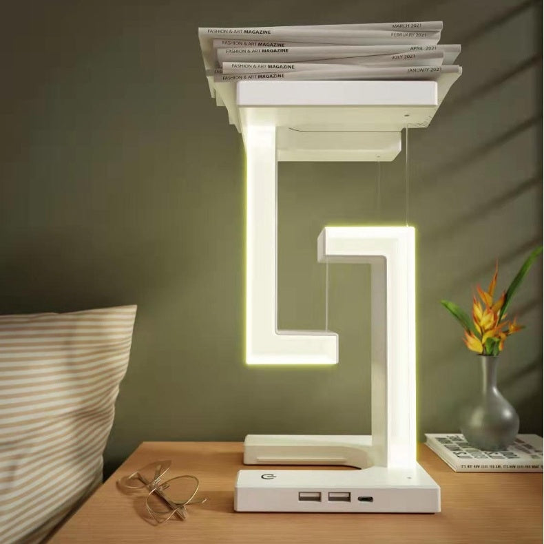Creative Wireless Smartphone Charging Floating Balance Table Lamp