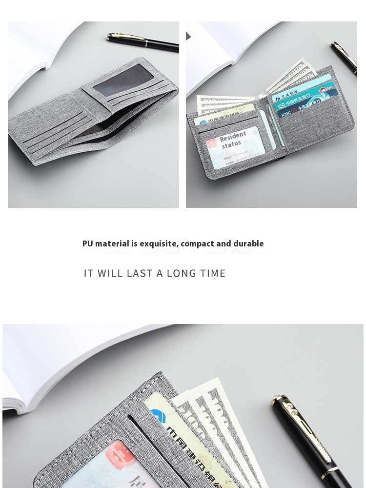 Unisex Anti-Cut Student Wallet – Compact & Casual Urban Style ID Holder | Multi-Functional Mini Card & License Bag