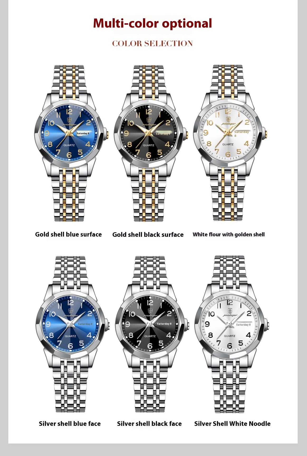 Women's Waterproof Double Calendar Watch