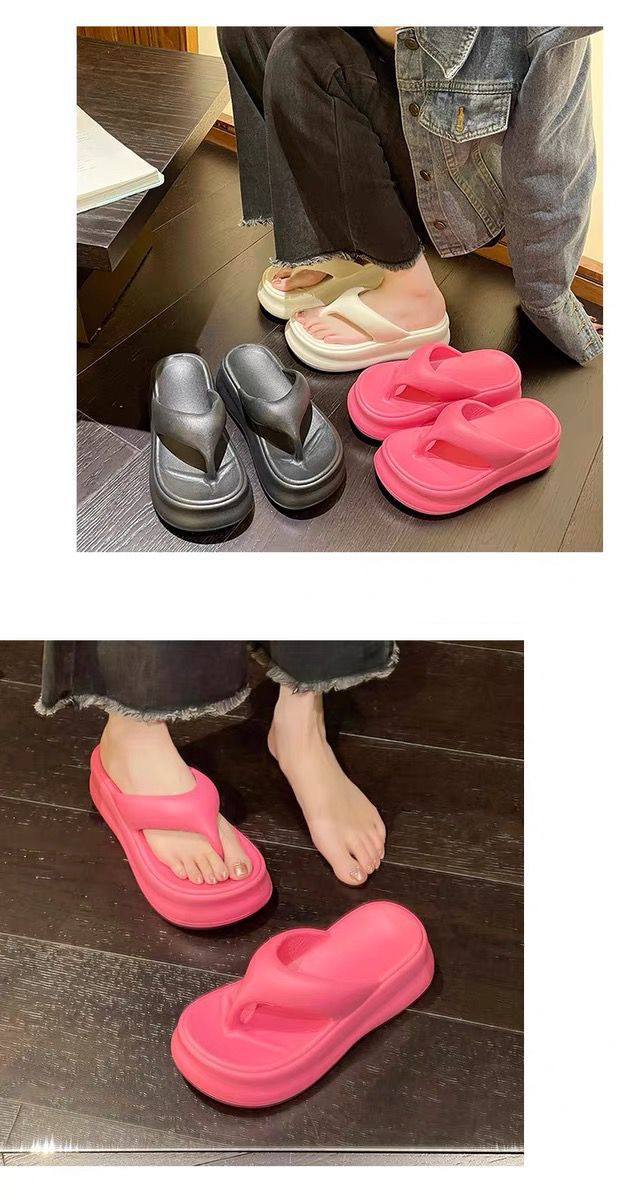 Non-slip Height-increasing Thick-soled EVA Flip-Flops – Women's Summer Slippers for Comfort & Style