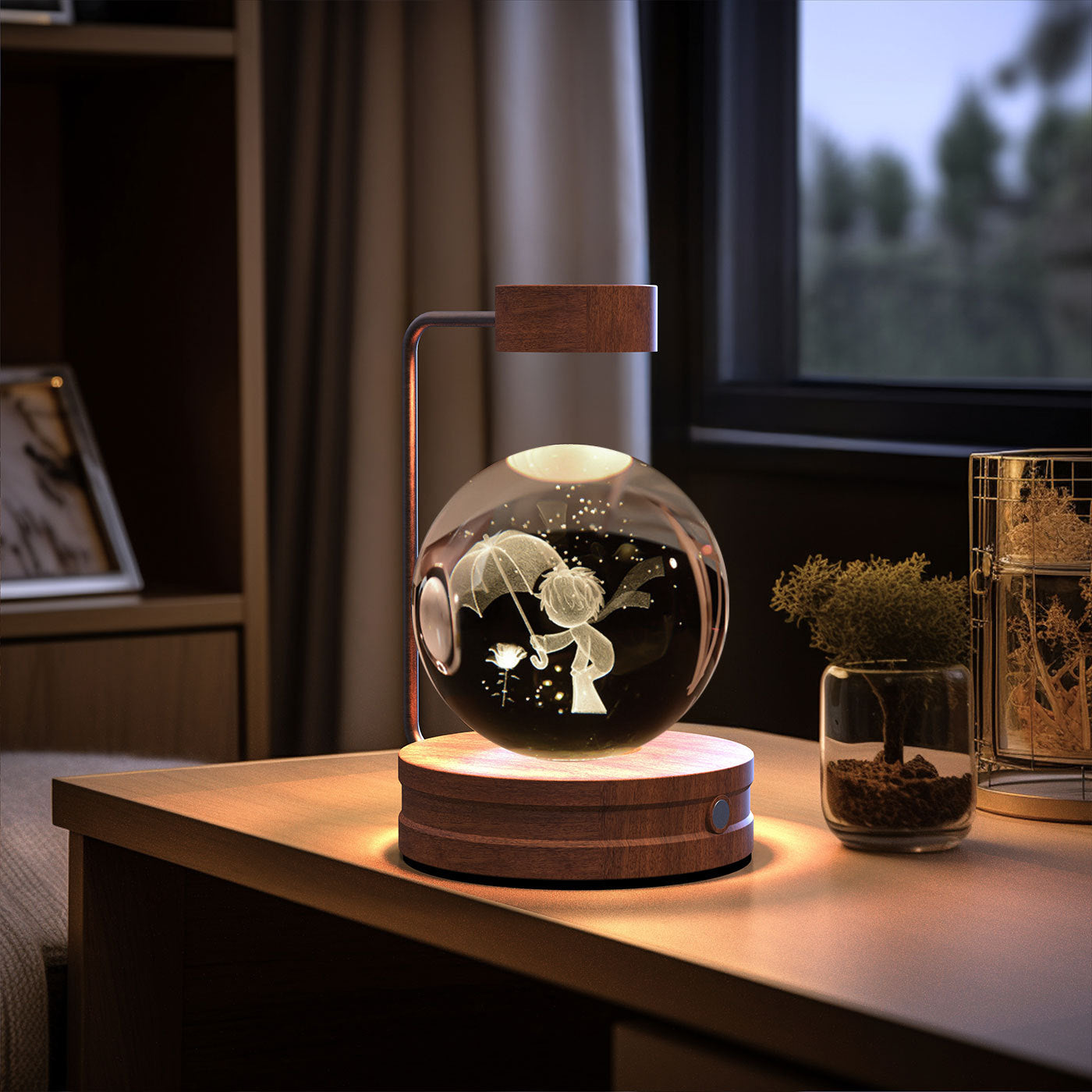 Cosmic Dinosaur Crystal Ball Night Lamp