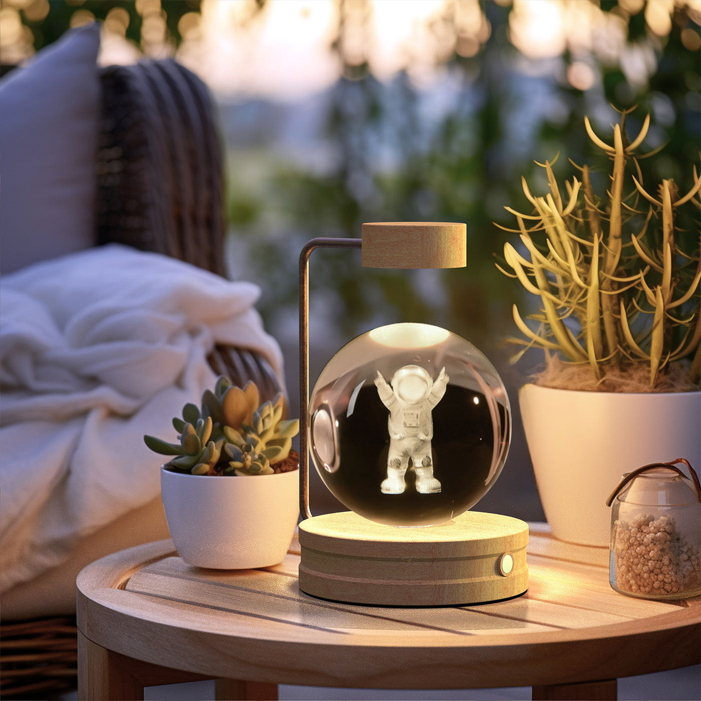 Cosmic Dinosaur Crystal Ball Night Lamp