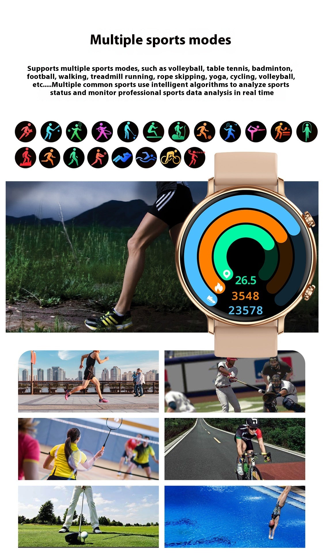 Bluetooth Calling Sports Health Step Counting Smart Watch