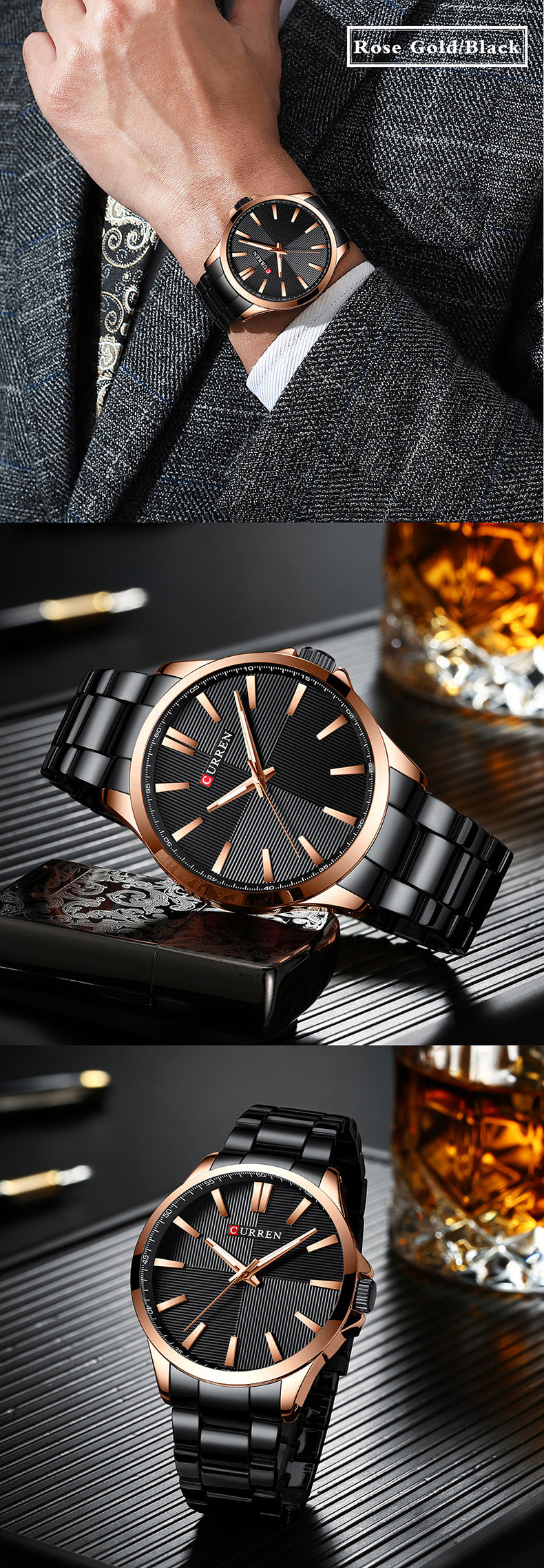 Men's Waterproof Quartz Business Casual Watch