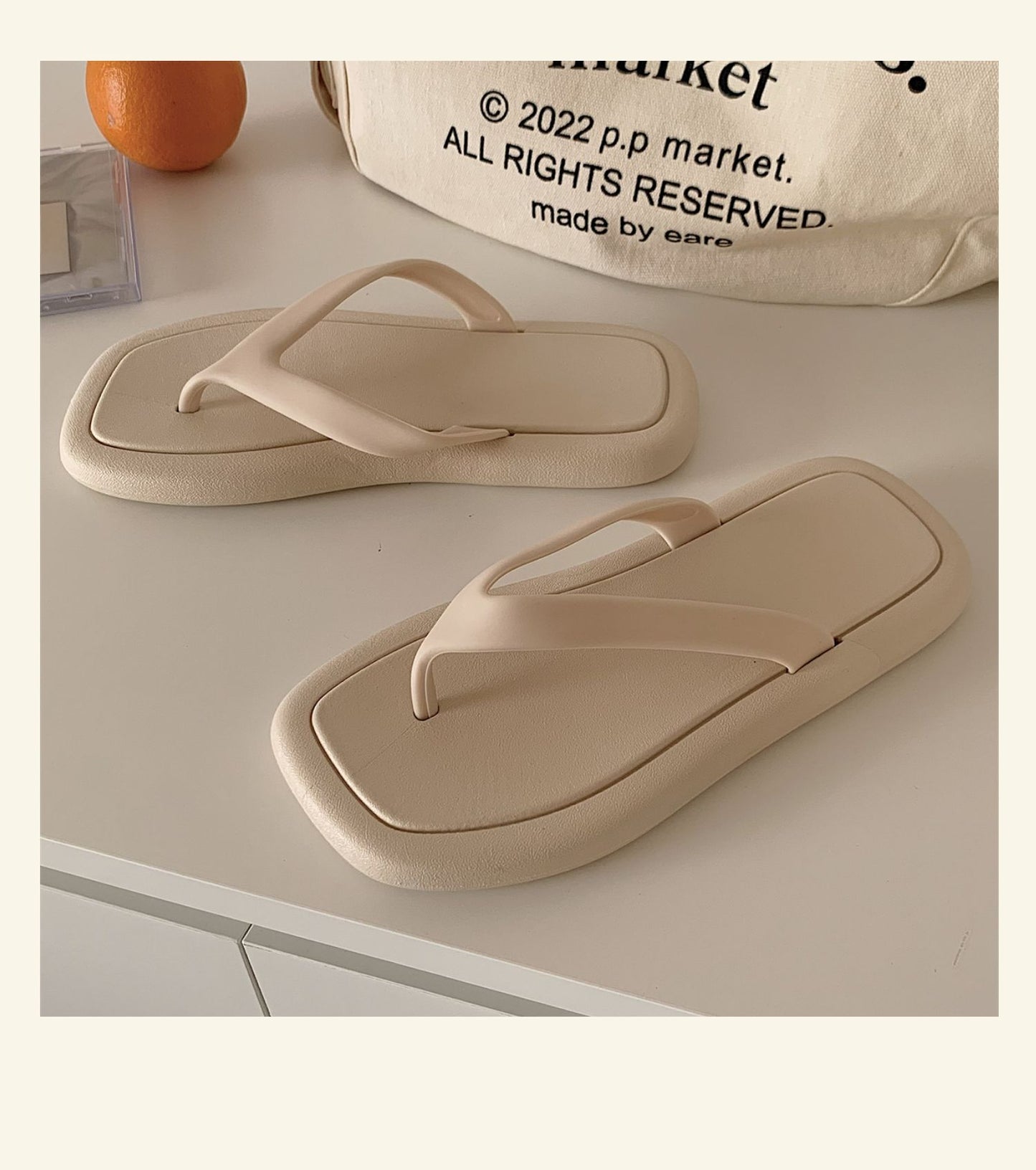 Fashion Solid Color Flip-Flops – Women’s Soft Bottom PVC Slippers for Everyday Comfort