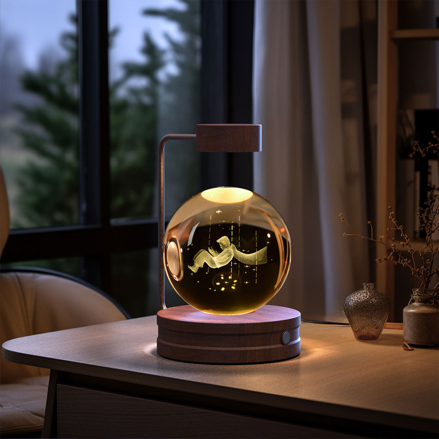 Cosmic Dinosaur Crystal Ball Night Lamp